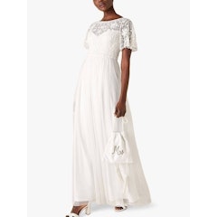 Shelly Angel Sleeve Bridal Maxi Dress