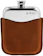 English Pewter Company 7. English Pewter Company Pewter Hip Flask with Brass Badge 1