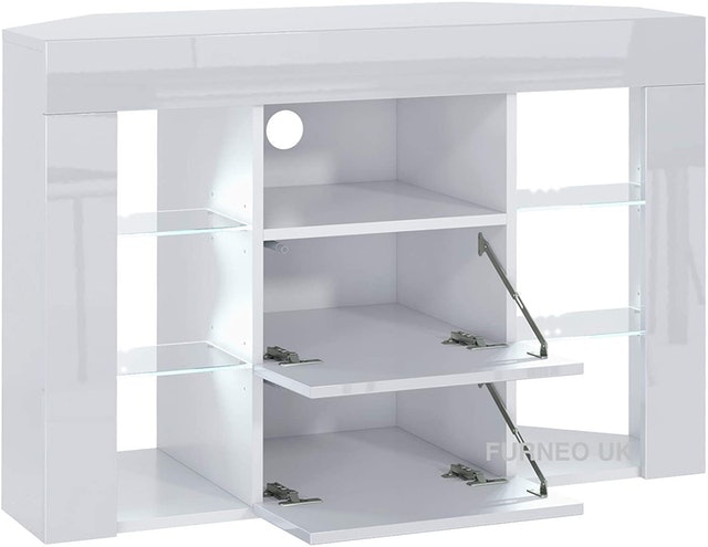 White Corner TV Stand 3