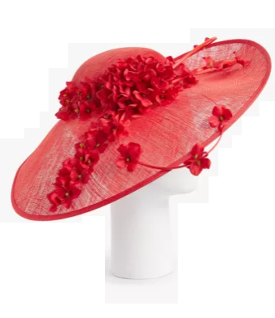Poppy Statement Flower Embellishment Occasion Hat 1