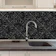 Walplus Holographic Glitter Black Wall Tile Stickers 1