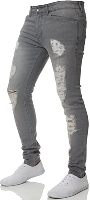 Super Stretch Distressed Skinny Jeans 1