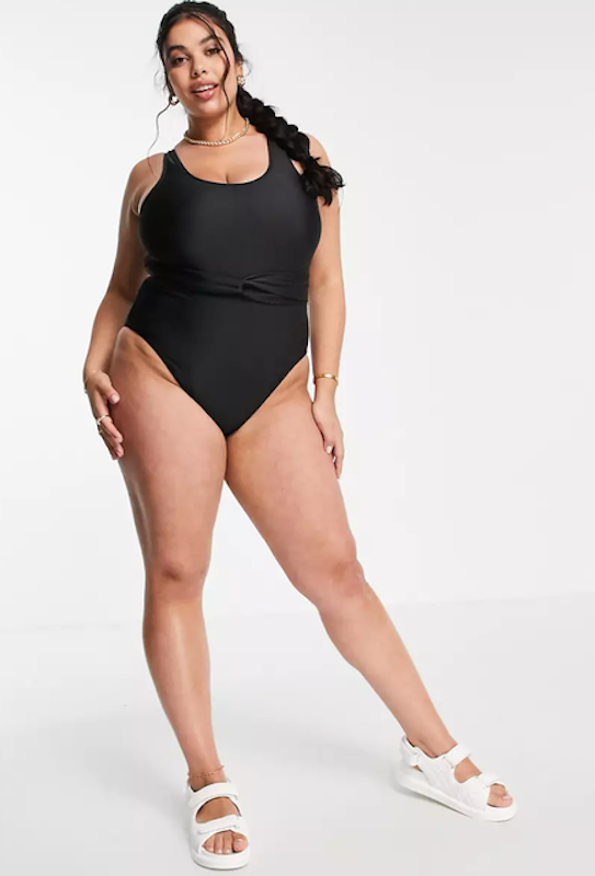 Plus Swimsuit With Loop Belt 3