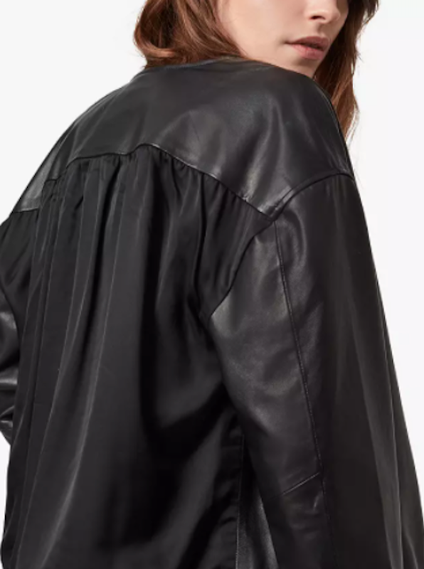Della Leather Bomber Jacket 4