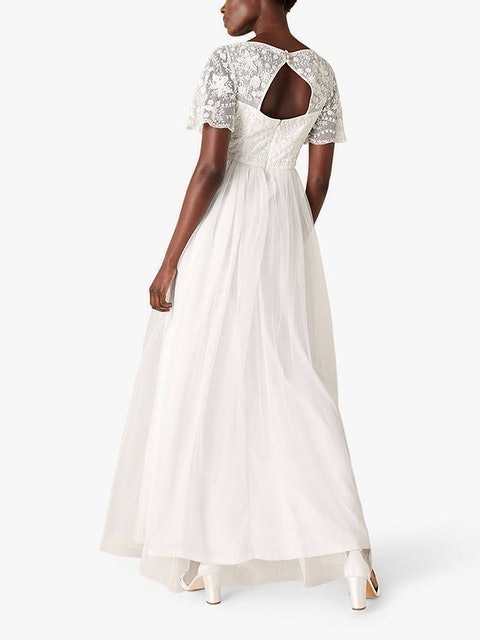 Shelly Angel Sleeve Bridal Maxi Dress 3