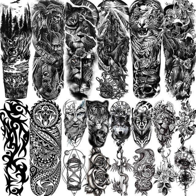 Extra Large Full Sleeve Temporary Tattoos 1