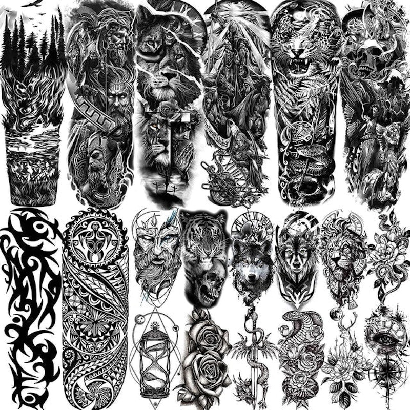 Extra Large Full Sleeve Temporary Tattoos 1
