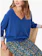 Brora Brora Cashmere Slouchy V-Neck Jumper in Sapphire 1