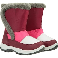 Caribou Kids Fur Trim Snow Boots