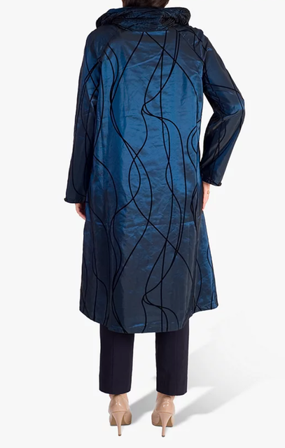 Velvet Embossed Reversible Raincoat 2