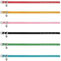 6 Pack Leather Cat Collars