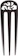 Lurrose 3- Prong Vintage Style Hair Fork 1