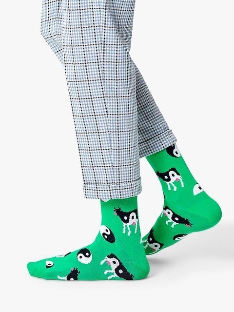 Yin Yang Cow Socks 2