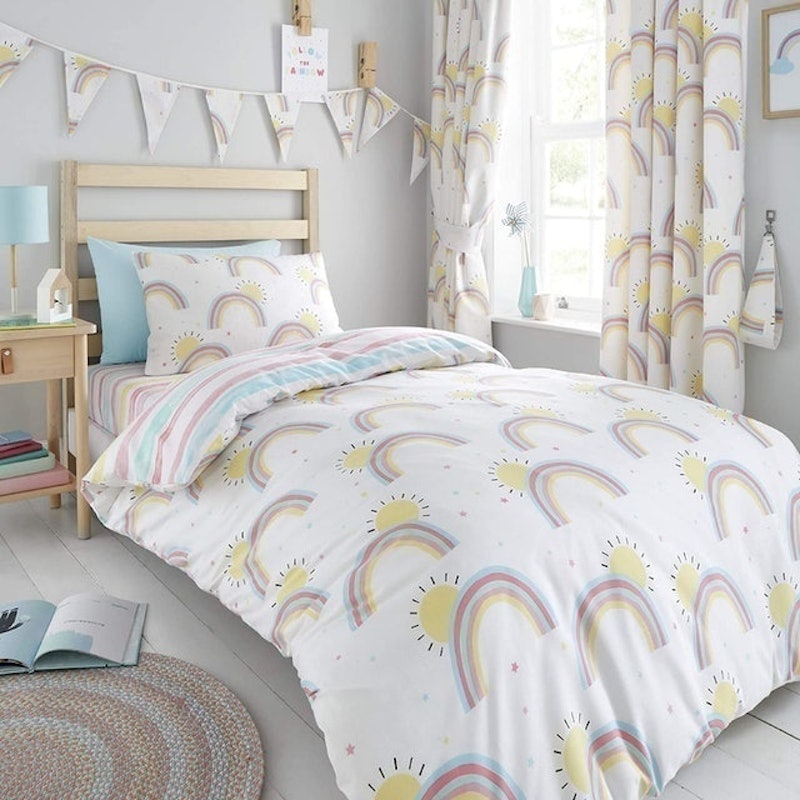 Rainbows, Sunshine and Stripes Reversible Bedding Set 1