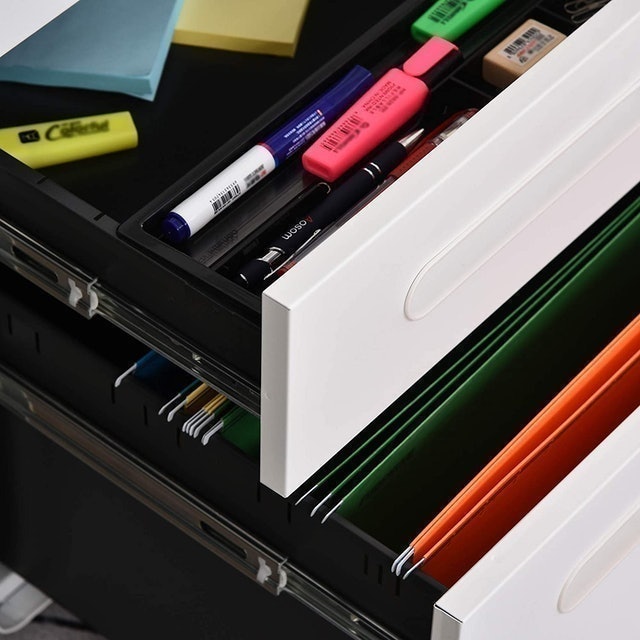 Fully Assembled 3-Drawer Mobile File Cabinet  2