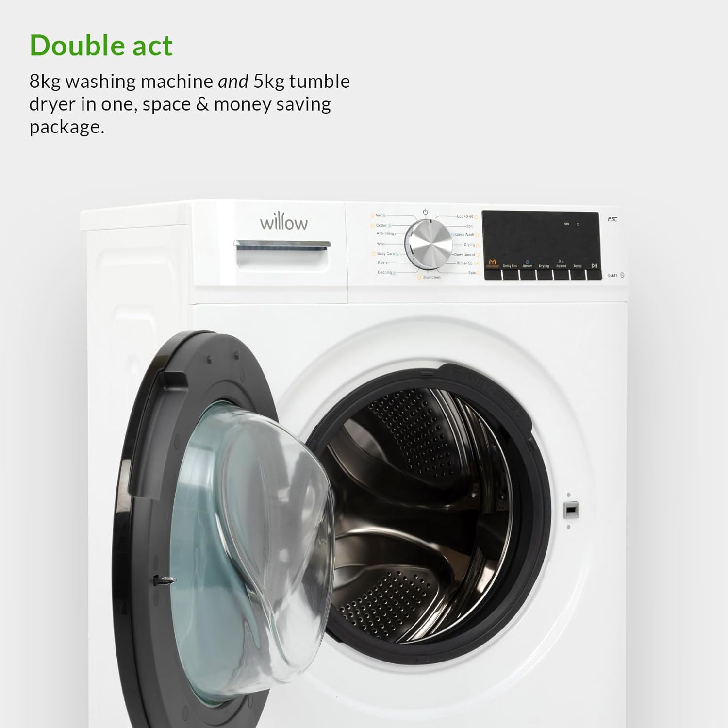 8kg 1400 Spin Washer-Dryer 3