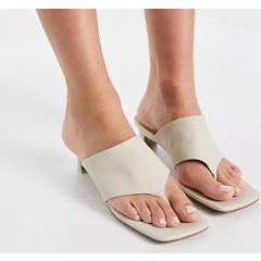 Christy Toe Thong Heeled Mules