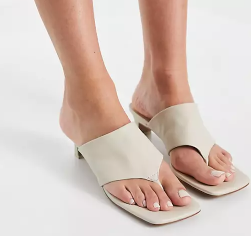Christy Toe Thong Heeled Mules 1