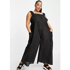 Curve Broderie Trim Jumpsuit