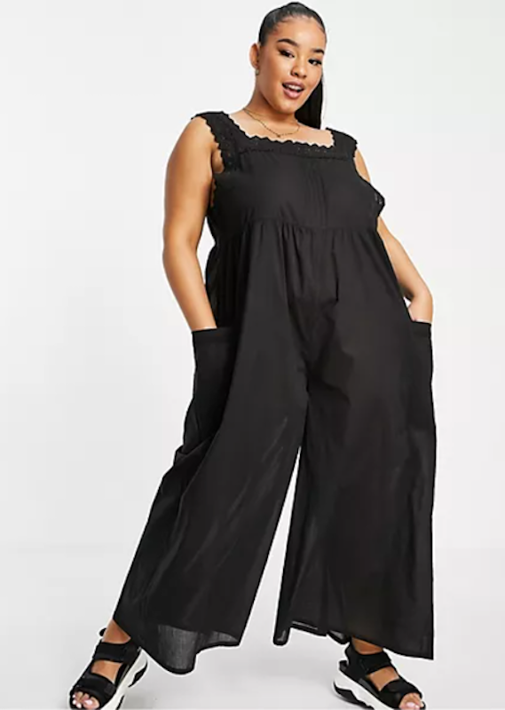 Curve Broderie Trim Jumpsuit 1
