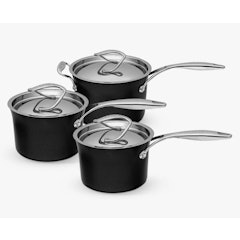Style Hard-Anodised Aluminium Non-Stick Saucepan & Lid Set
