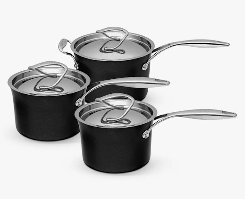 Style Hard-Anodised Aluminium Non-Stick Saucepan & Lid Set 1