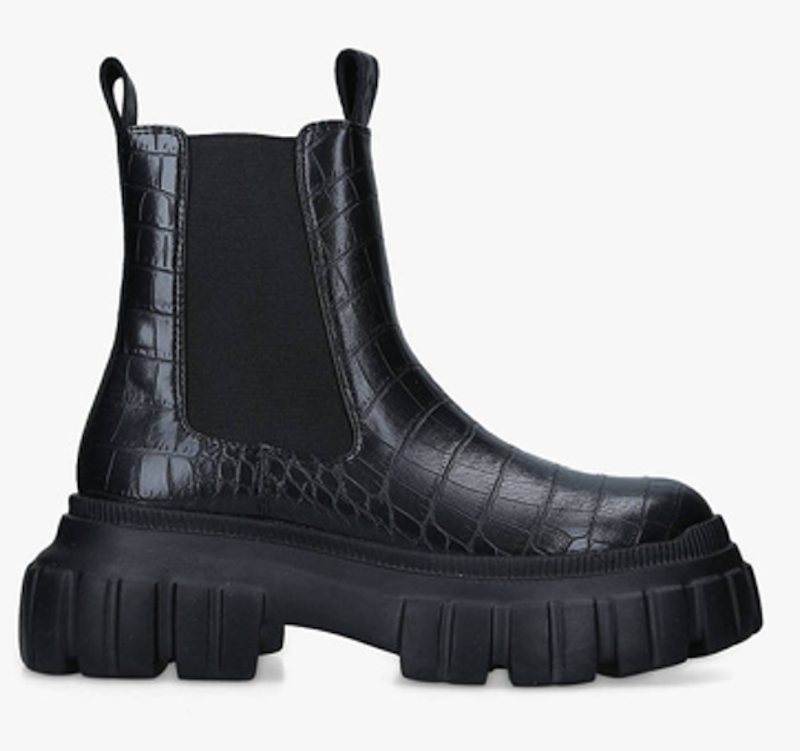 KG Tally Croc Effect Vegan Chunky Chelsea Boots 1