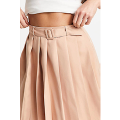 Tall Pleated Tennis Skirt With Belt