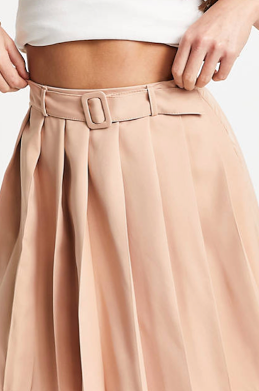 Tall Pleated Tennis Skirt With Belt 1