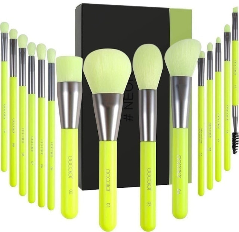 Makeup Brushes in Neon Green 1