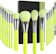 Docolor Makeup Brushes in Neon Green 1
