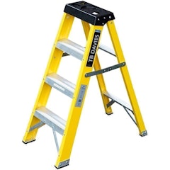 Heavy-Duty Fibreglass Swingback Step Ladder