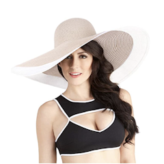 6. John Lewis & Partners Packable Weave Mix Floppy Sun Hat