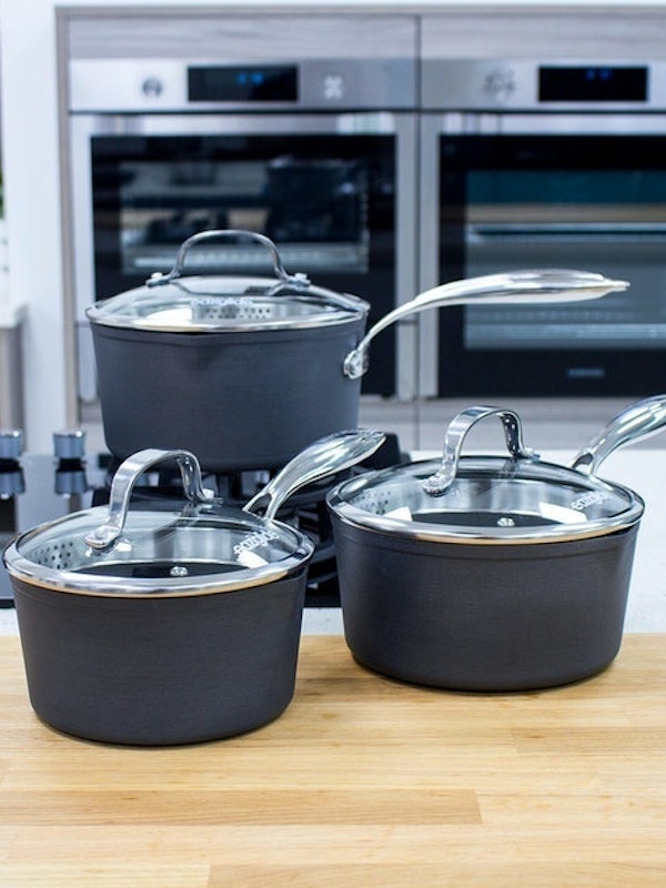 Neverstick3 Professional Non-Stick Lidded Saucepan Set 3