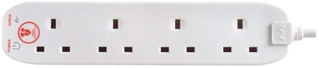 Four Socket Power Surge Protected Extension Lead 3