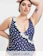 ASOS DESIGN Recycled Frill Plunge Swimsuit 1