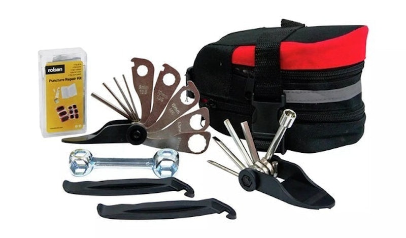 33-Piece Bike Tool and Puncture Repair Kit 1