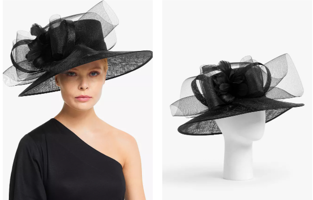 Blake Square Crown Loop and Feathers Occasion Hat 2
