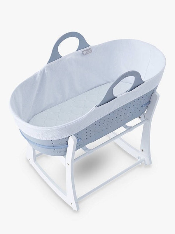 Sleepee Baby Moses Basket and Rocking Stand - Grey 1