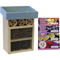 Insect Hotel With Rooftop Flower Garden