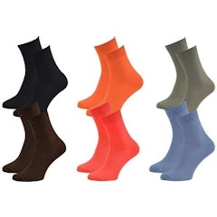 4. Rainbow Socks Antibacterial Bamboo Crew Socks 6 Pack