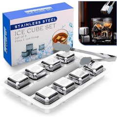 Whiskey Stones Stainless Steel Ice Cubes