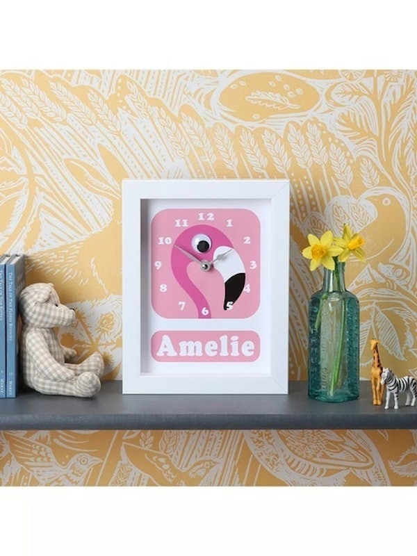 Personalised Flamingo Clock 2