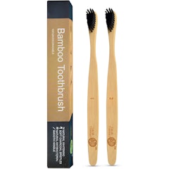 4. Lavish Essentials Vegetable Charcoal Bamboo Toothbrushes