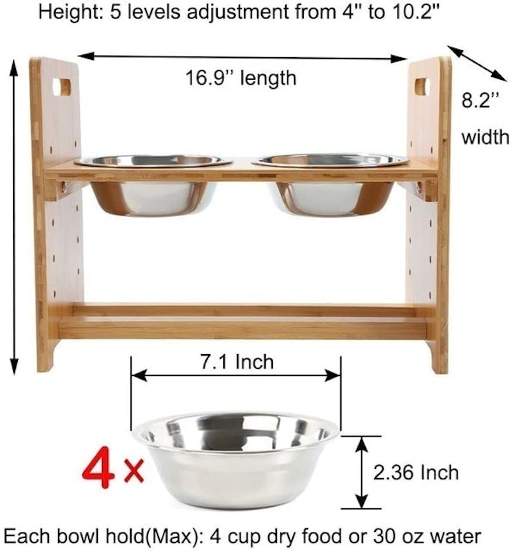 Adjustable Raised Pet Stand 2