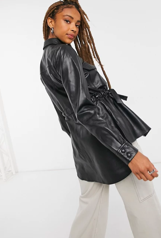 Anorak Shacket in Black 2
