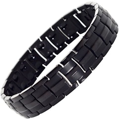 Black Titanium Magnetic Pain Relief Therapy Bracelet