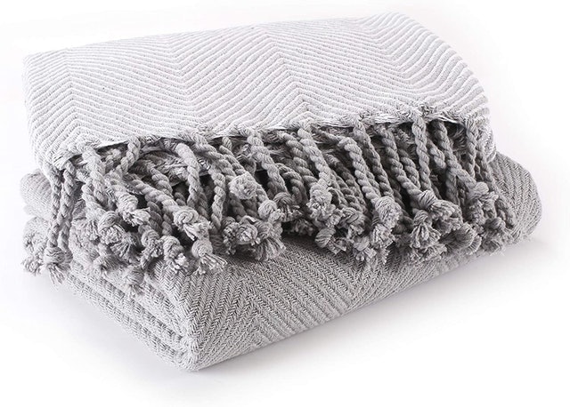 Chevron Cotton Single Sofa Throw 2