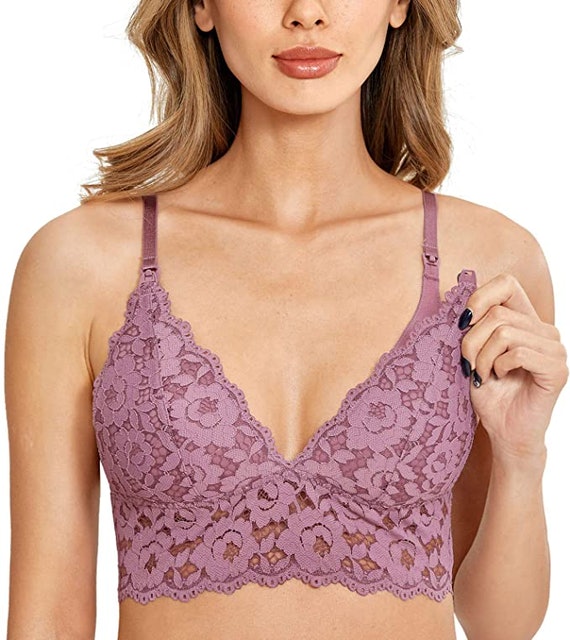 Wire-Free Lace Nursing Bralette 2