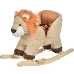 Rocking Horse Plush Ride On Lion Seat w/Sound